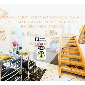 Beau Duplex 54m2, Calme, 2 Chambres, Netflix Et Wifi, Tv 140cms, Parking, Hypercentre A 400m, Arrivee Tardive Possible Avec Boite A Cles Appartement Albertville